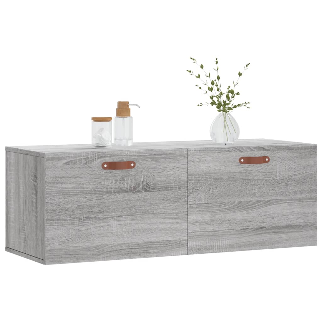 vidaXL Wall Cabinet Grey Sonoma 100x36,5x35 cm Engineered Wood