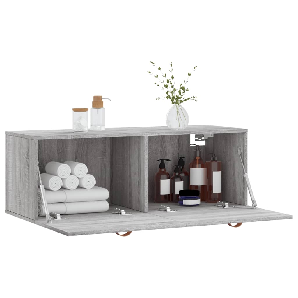 vidaXL Wall Cabinet Grey Sonoma 100x36,5x35 cm Engineered Wood