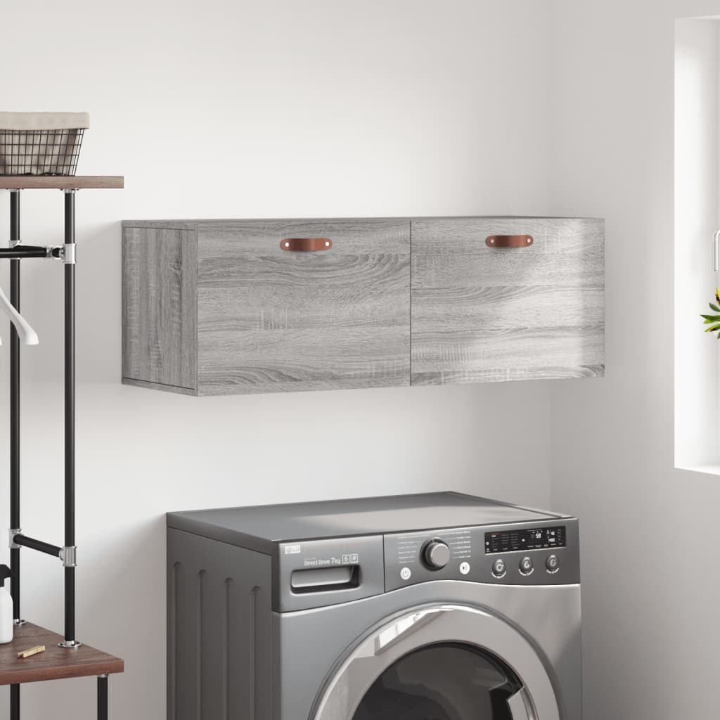 vidaXL Wall Cabinet Grey Sonoma 100x36,5x35 cm Engineered Wood