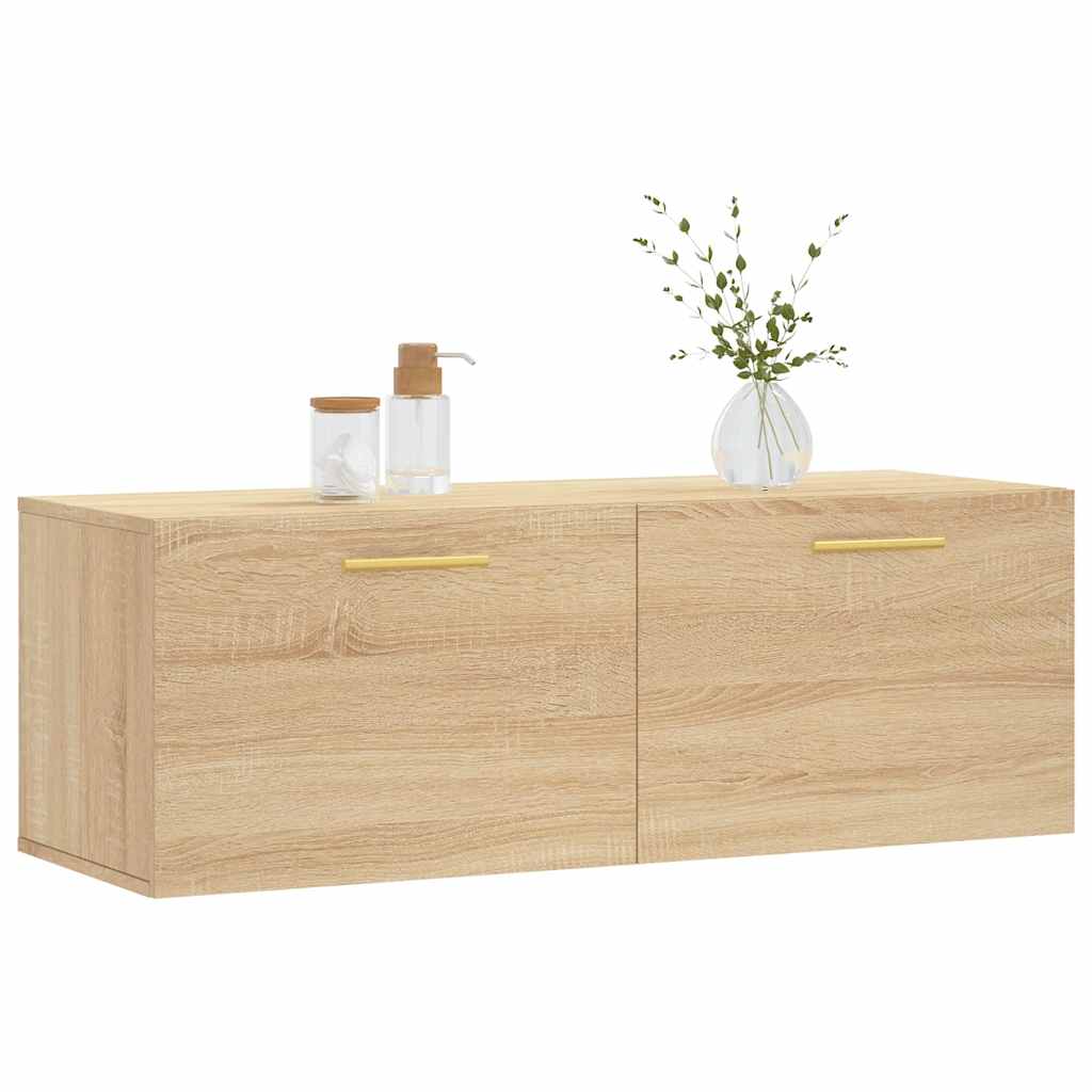 vidaXL Wall Cabinet Sonoma Oak 100x36,5x35 cm Engineered Wood