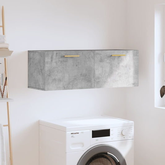vidaXL Wall Cabinet Concrete Grey 100x36.5x35 cm Engineered Wood