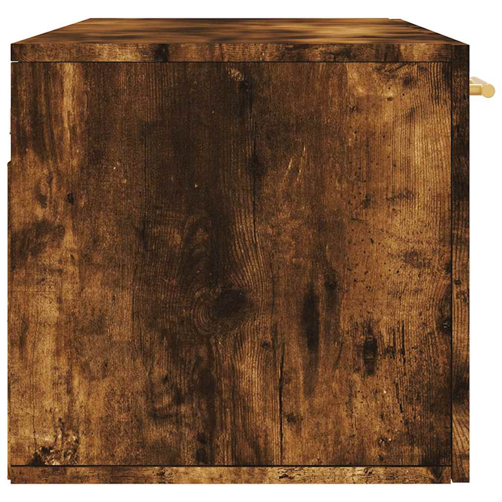 vidaXL Wall Cabinet Smoked Oak 100x36,5x35 cm Engineered Wood