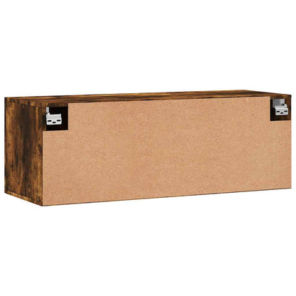 vidaXL Wall Cabinet Smoked Oak 100x36,5x35 cm Engineered Wood