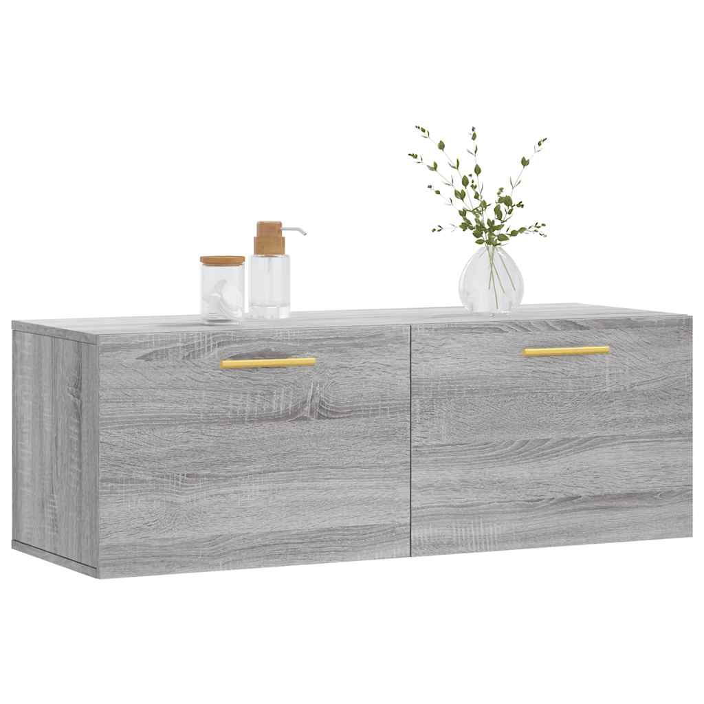 vidaXL Wall Cabinet Grey Sonoma 100x36,5x35 cm Engineered Wood