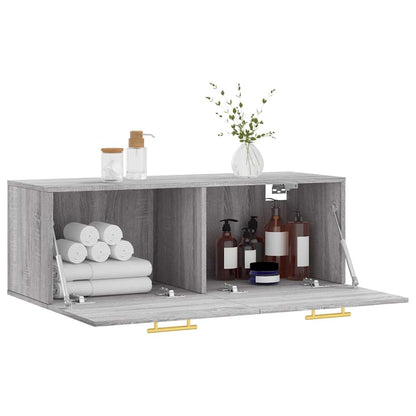 vidaXL Wall Cabinet Grey Sonoma 100x36,5x35 cm Engineered Wood