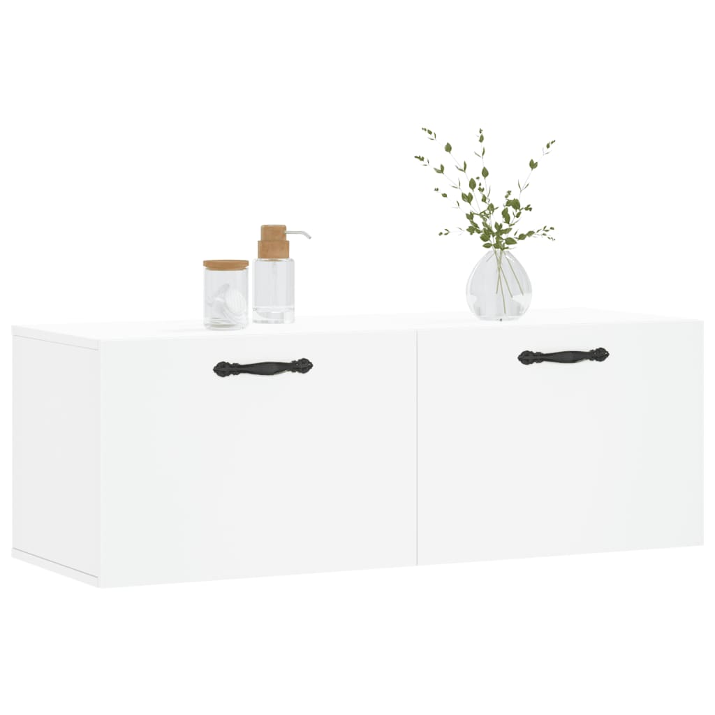 vidaXL Wall Cabinet White 100x36.5x35 cm Engineered Wood