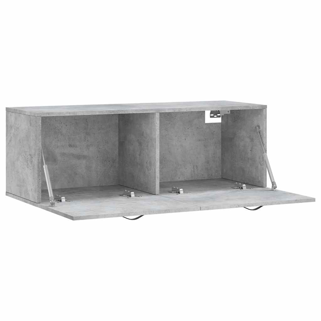 vidaXL Wall Cabinet Concrete Grey 100x36,5x35 cm Engineered Wood