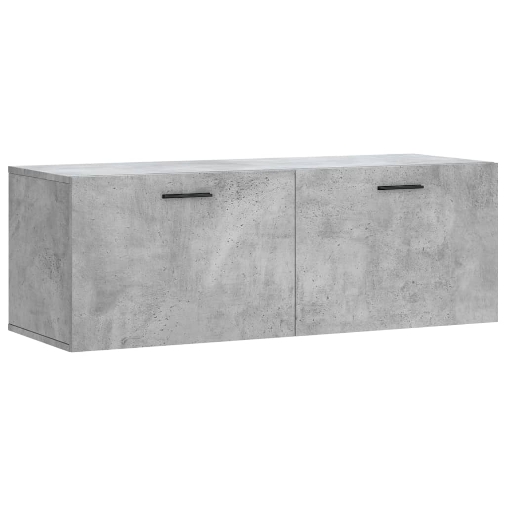 vidaXL Wall Cabinet Concrete Grey 100x36,5x35 cm Engineered Wood