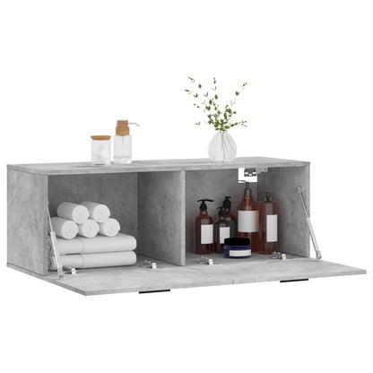 vidaXL Wall Cabinet Concrete Grey 100x36,5x35 cm Engineered Wood