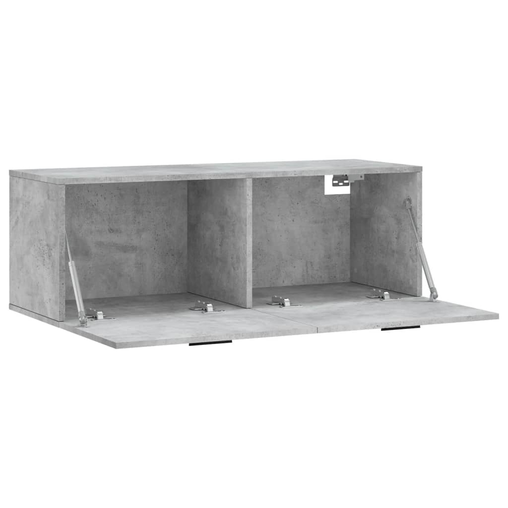 vidaXL Wall Cabinet Concrete Grey 100x36,5x35 cm Engineered Wood