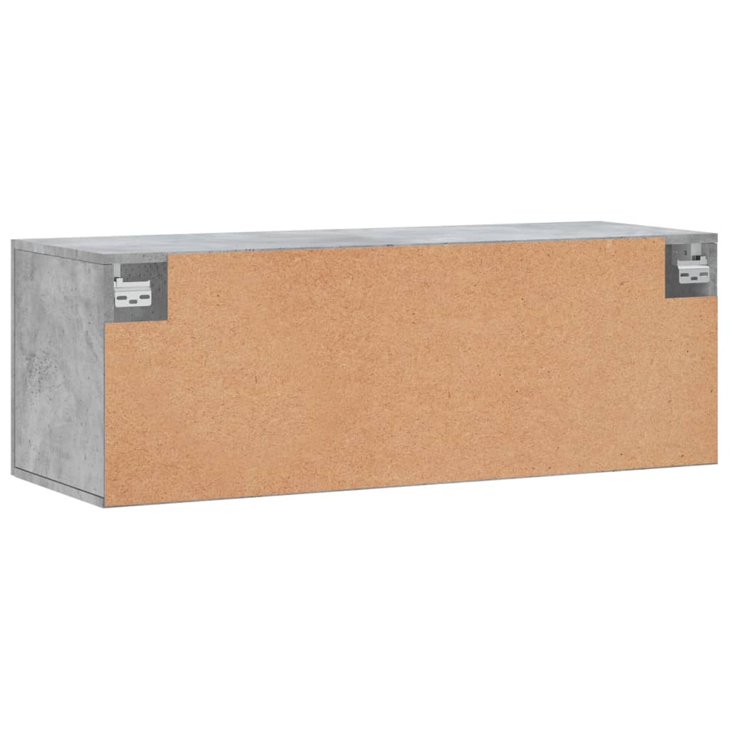 vidaXL Wall Cabinet Concrete Grey 100x36,5x35 cm Engineered Wood