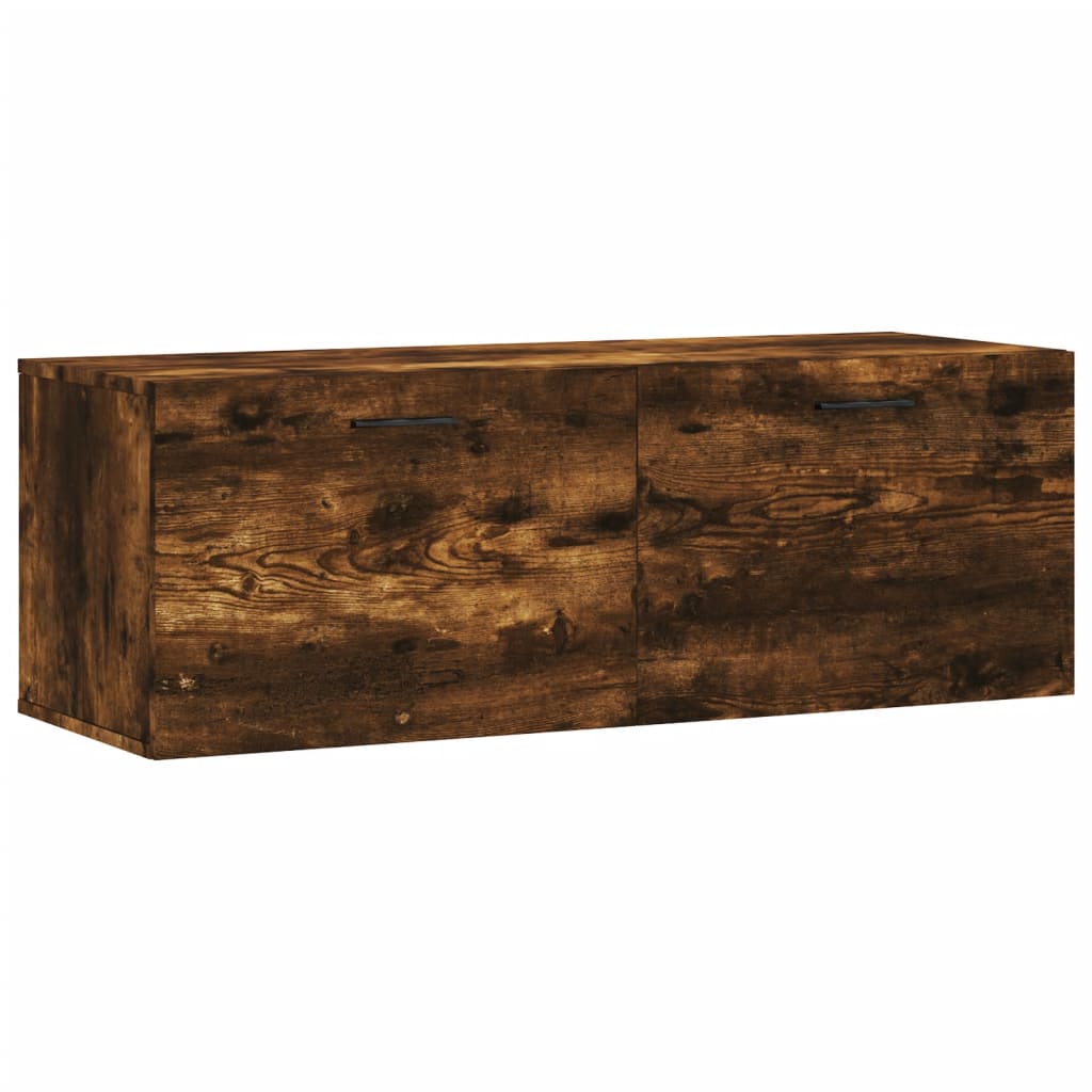 vidaXL Wall Cabinet Smoked Oak 100x36,5x35 cm Engineered Wood