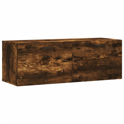 vidaXL Wall Cabinet Smoked Oak 100x36,5x35 cm Engineered Wood