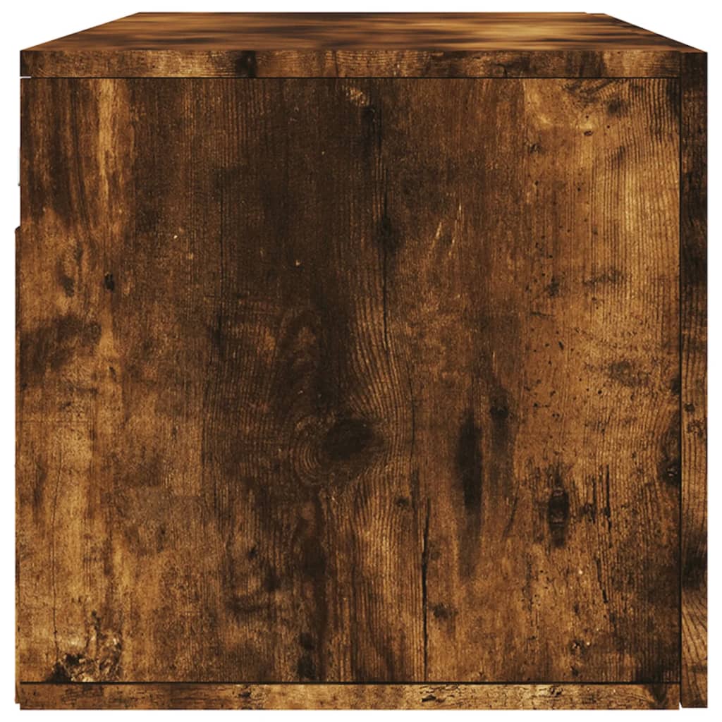 vidaXL Wall Cabinet Smoked Oak 100x36,5x35 cm Engineered Wood