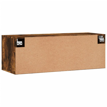 vidaXL Wall Cabinet Smoked Oak 100x36,5x35 cm Engineered Wood