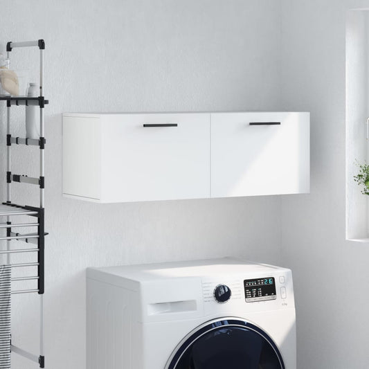 vidaXL Wall Cabinet White 100x36.5x35 cm Engineered Wood