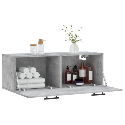 vidaXL Wall Cabinet Concrete Grey 100x36,5x35 cm Engineered Wood