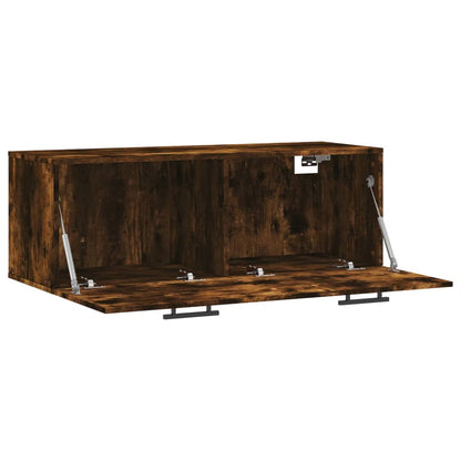 vidaXL Wall Cabinet Smoked Oak 100x36.5x35 cm Engineered Wood