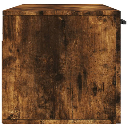 vidaXL Wall Cabinet Smoked Oak 100x36,5x35 cm Engineered Wood