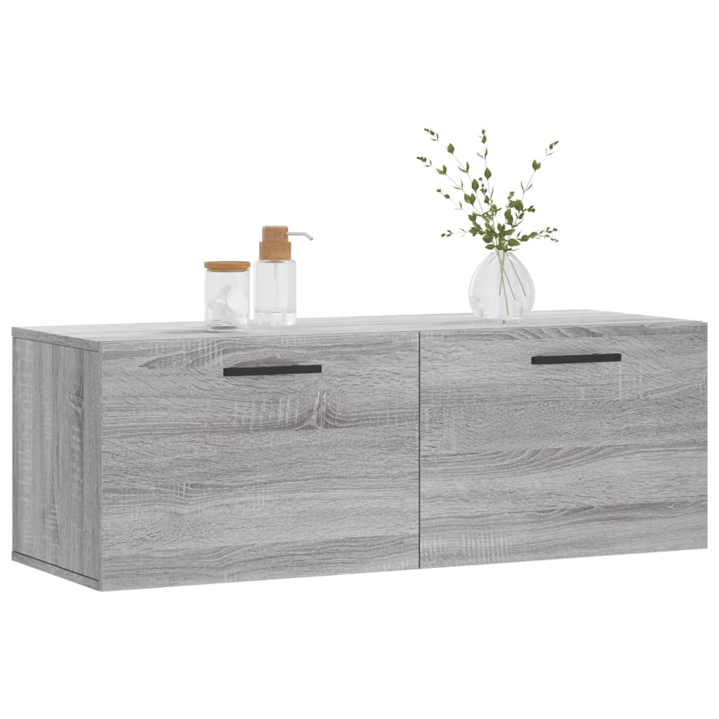 vidaXL Wall Cabinet Grey Sonoma 100x36,5x35 cm Engineered Wood