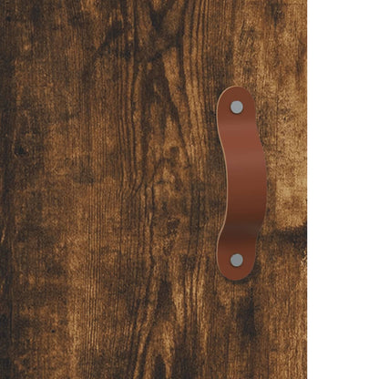 vidaXL Wall Mounted Cabinet Smoked Oak 69.5x34x90 cm Engineered Wood
