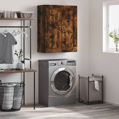 vidaXL Wall Mounted Cabinet Smoked Oak 69,5x34x90 cm Engineered Wood