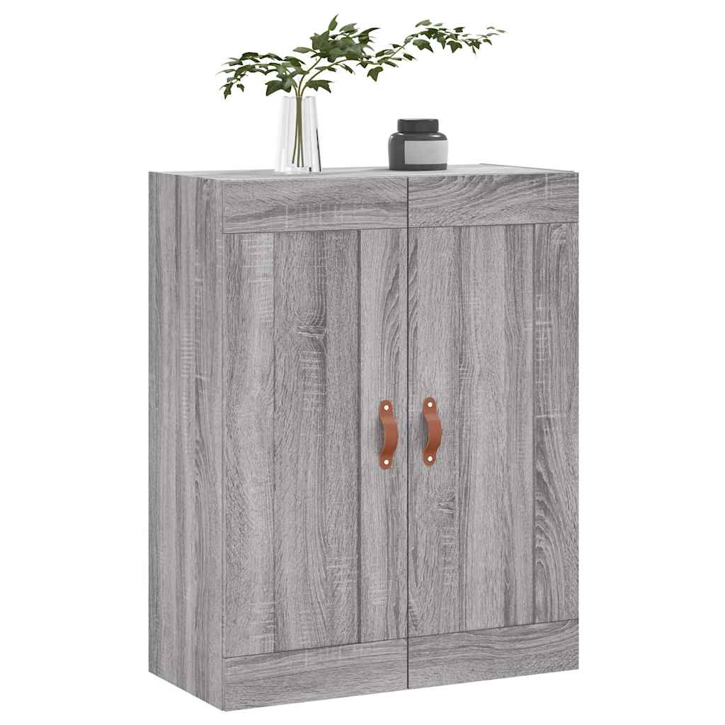 vidaXL Wall Mounted Cabinet Grey Sonoma 69,5x34x90 cm Engineered Wood