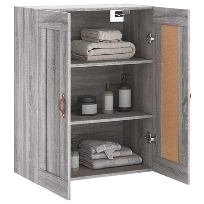 vidaXL Wall Mounted Cabinet Grey Sonoma 69,5x34x90 cm Engineered Wood