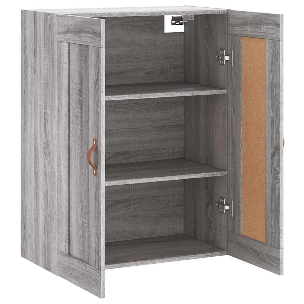 vidaXL Wall Mounted Cabinet Grey Sonoma 69,5x34x90 cm Engineered Wood