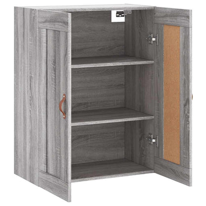 vidaXL Wall Mounted Cabinet Grey Sonoma 69,5x34x90 cm Engineered Wood