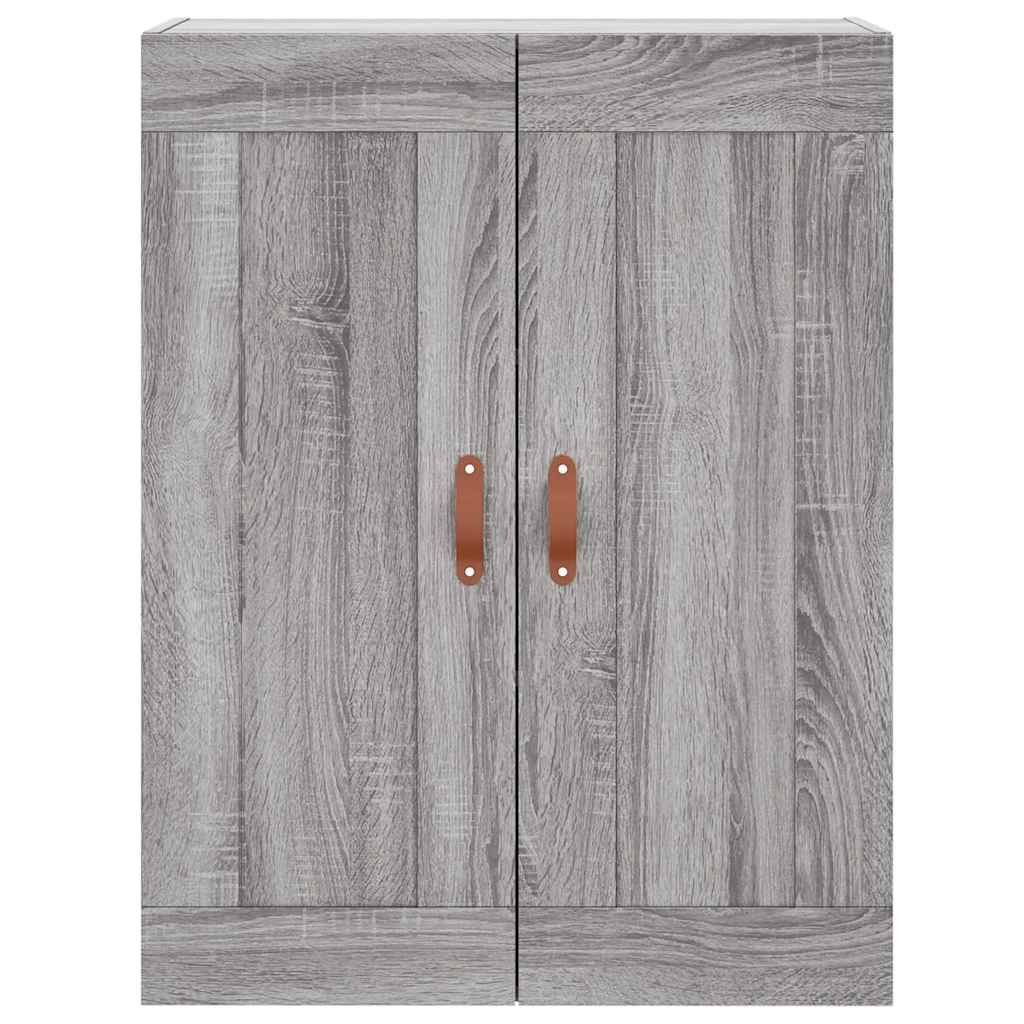 vidaXL Wall Mounted Cabinet Grey Sonoma 69,5x34x90 cm Engineered Wood