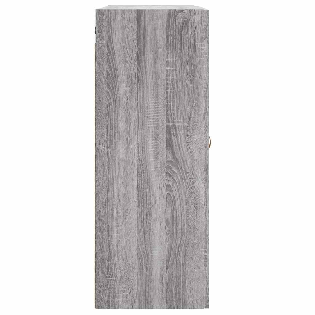 vidaXL Wall Mounted Cabinet Grey Sonoma 69,5x34x90 cm Engineered Wood