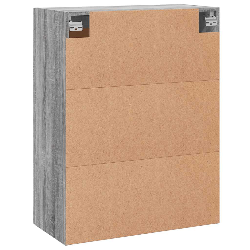 vidaXL Wall Mounted Cabinet Grey Sonoma 69,5x34x90 cm Engineered Wood