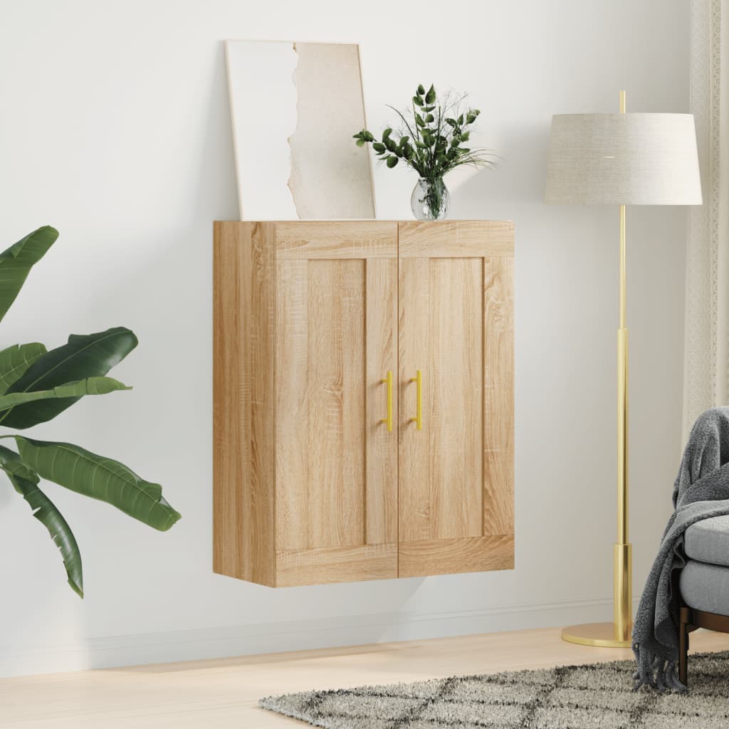 vidaXL Wall Mounted Cabinet Sonoma Oak 69,5x34x90 cm Engineered Wood