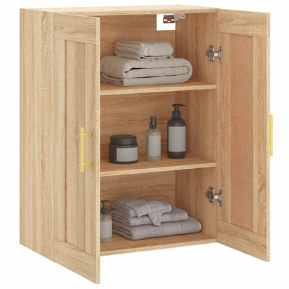 vidaXL Wall Mounted Cabinet Sonoma Oak 69,5x34x90 cm Engineered Wood
