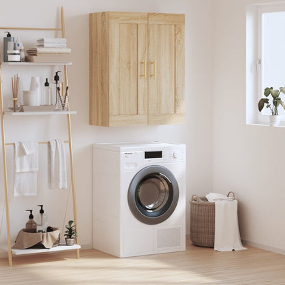 vidaXL Wall Mounted Cabinet Sonoma Oak 69,5x34x90 cm Engineered Wood