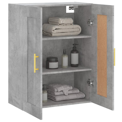 vidaXL Wall Mounted Cabinet Concrete Grey 69,5x34x90 cm Engineered Wood