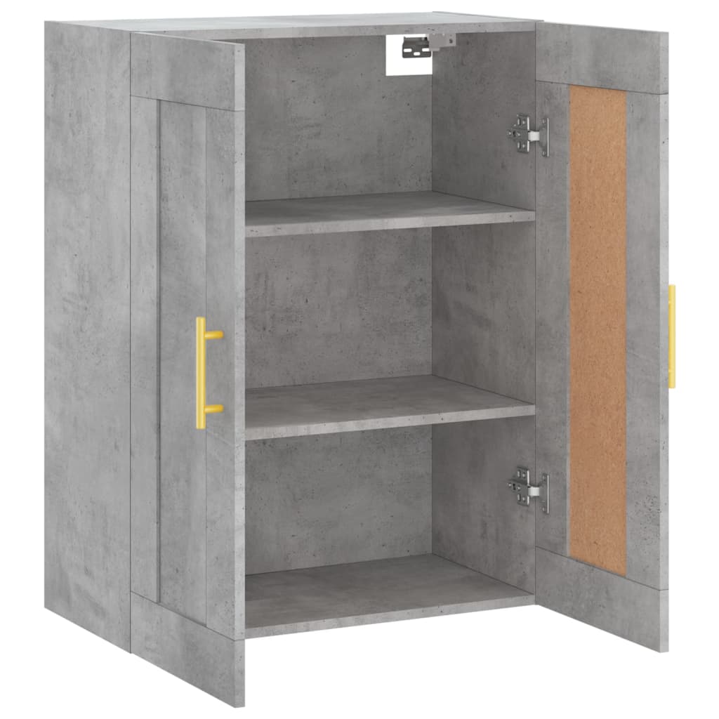vidaXL Wall Mounted Cabinet Concrete Grey 69,5x34x90 cm Engineered Wood