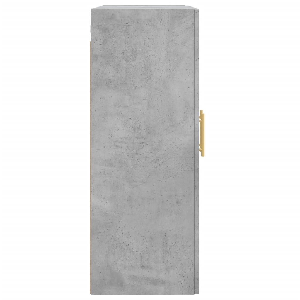vidaXL Wall Mounted Cabinet Concrete Grey 69,5x34x90 cm Engineered Wood