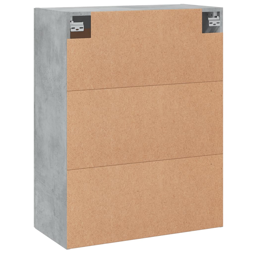 vidaXL Wall Mounted Cabinet Concrete Grey 69,5x34x90 cm Engineered Wood