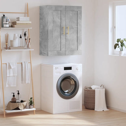 vidaXL Wall Mounted Cabinet Concrete Grey 69.5x34x90 cm Engineered Wood