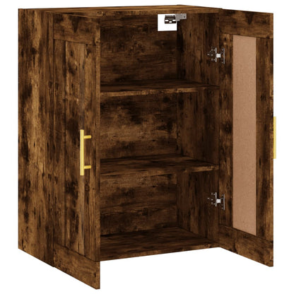 vidaXL Wall Mounted Cabinet Smoked Oak 69,5x34x90 cm Engineered Wood