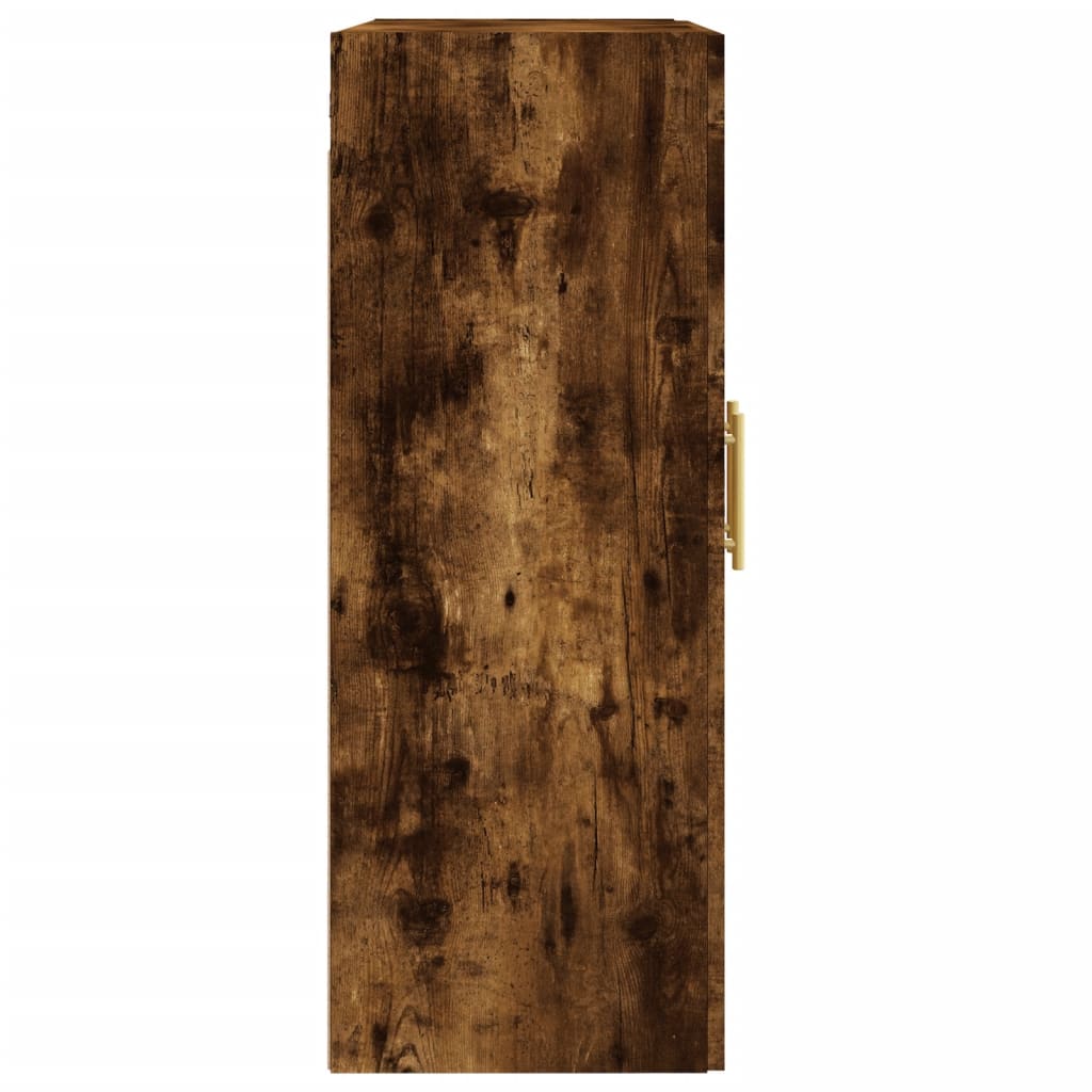 vidaXL Wall Mounted Cabinet Smoked Oak 69.5x34x90 cm Engineered Wood