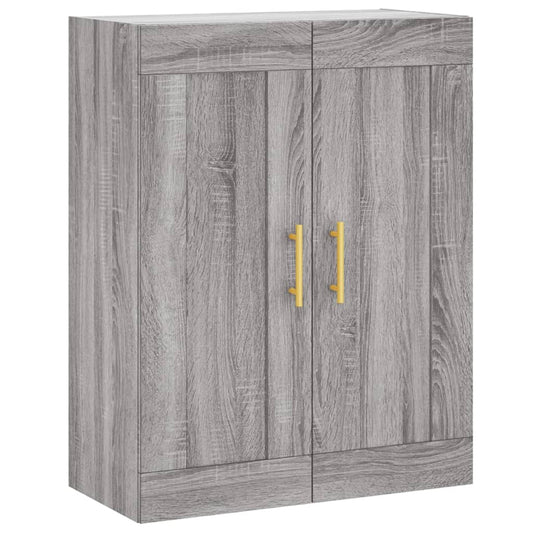 vidaXL Wall Mounted Cabinet Grey Sonoma 69,5x34x90 cm Engineered Wood