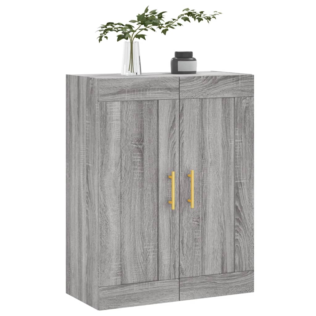 vidaXL Wall Mounted Cabinet Grey Sonoma 69,5x34x90 cm Engineered Wood
