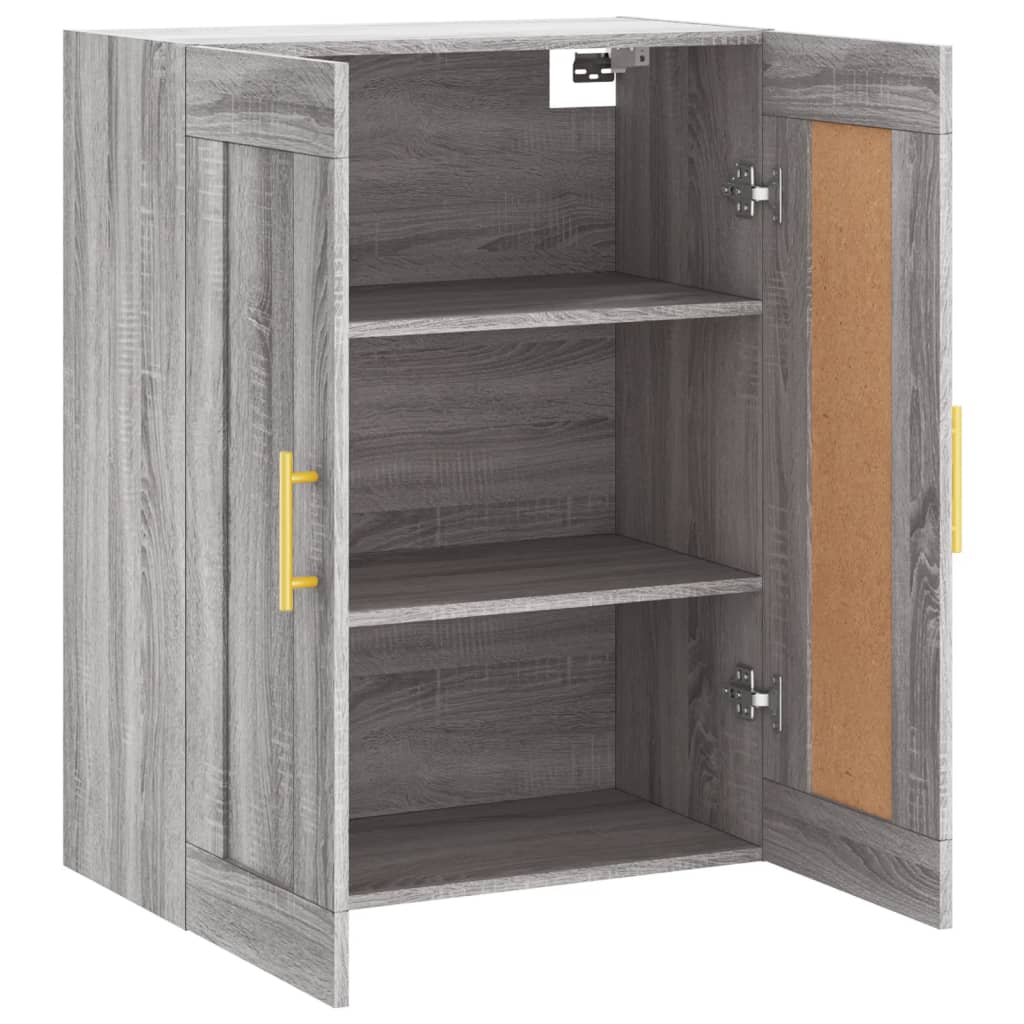 vidaXL Wall Mounted Cabinet Grey Sonoma 69,5x34x90 cm Engineered Wood