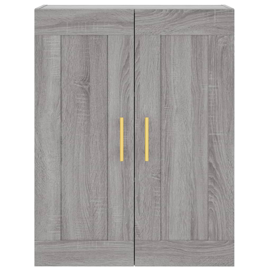 vidaXL Wall Mounted Cabinet Grey Sonoma 69,5x34x90 cm Engineered Wood