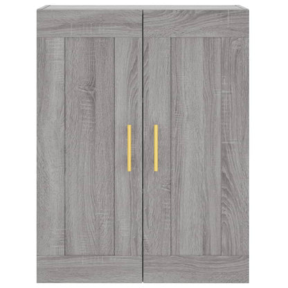 vidaXL Wall Mounted Cabinet Grey Sonoma 69,5x34x90 cm Engineered Wood