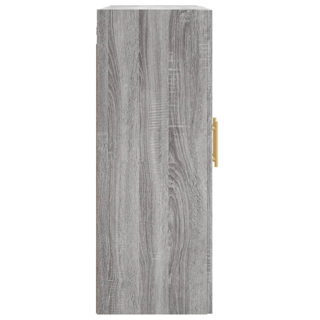 vidaXL Wall Mounted Cabinet Grey Sonoma 69,5x34x90 cm Engineered Wood