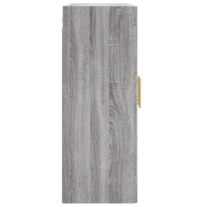 vidaXL Wall Mounted Cabinet Grey Sonoma 69,5x34x90 cm Engineered Wood